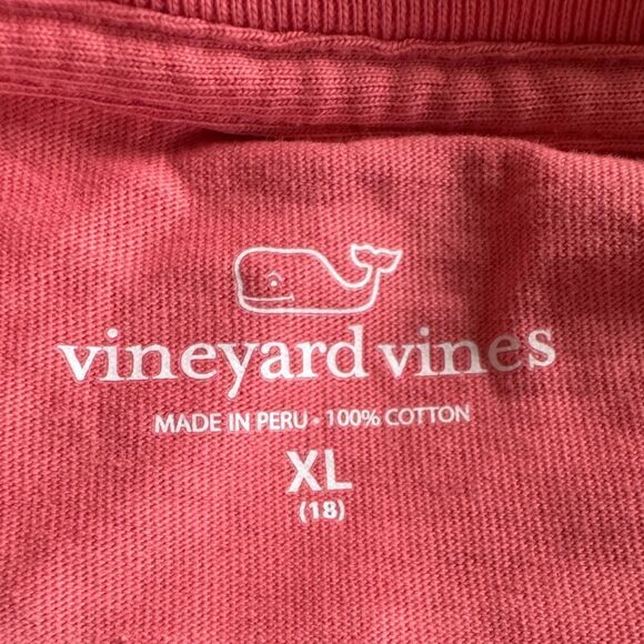 Vineyard Vines Youth Pink Football Whale Graphic Long Sleeve T-Shirt XL (18) - Picture 4 of 8